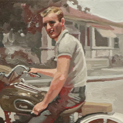  Jeune homme à la moto 