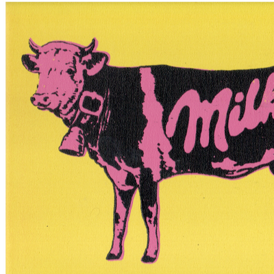 Vache Milka rose/jaune