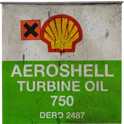  Le fût AEROSHELL sale